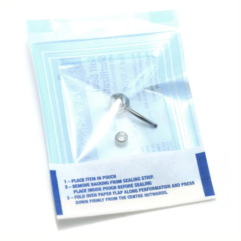 10x Sterile Titanium Internal Thread Double Jewelled Navels