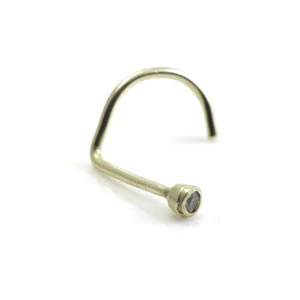 14ct Jewelled Nose Screw