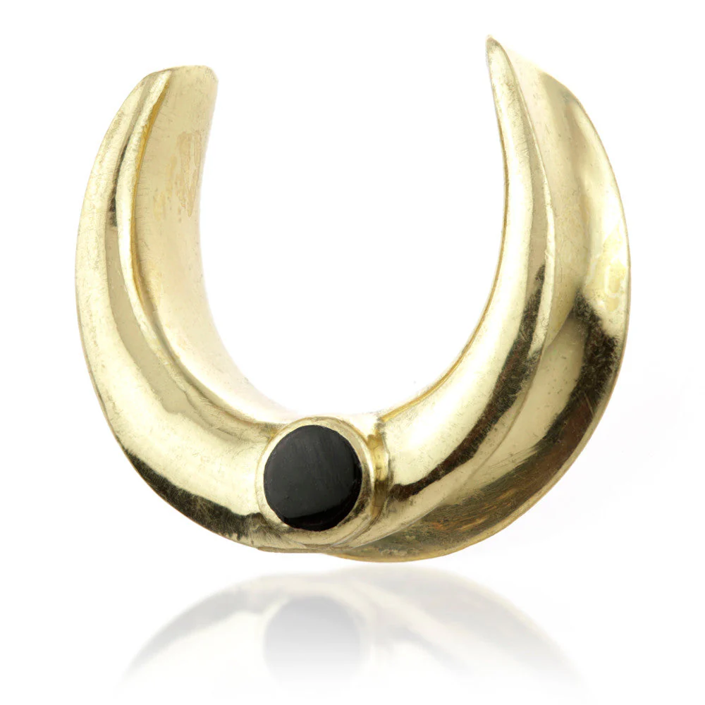 1x Brass Saddle Plug with Black Shell
