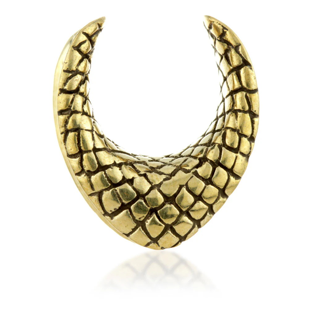 1x Brass Snakeskin Saddle Plug