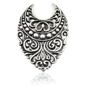 1x Double Sided Silver Brass Saddle Plug
