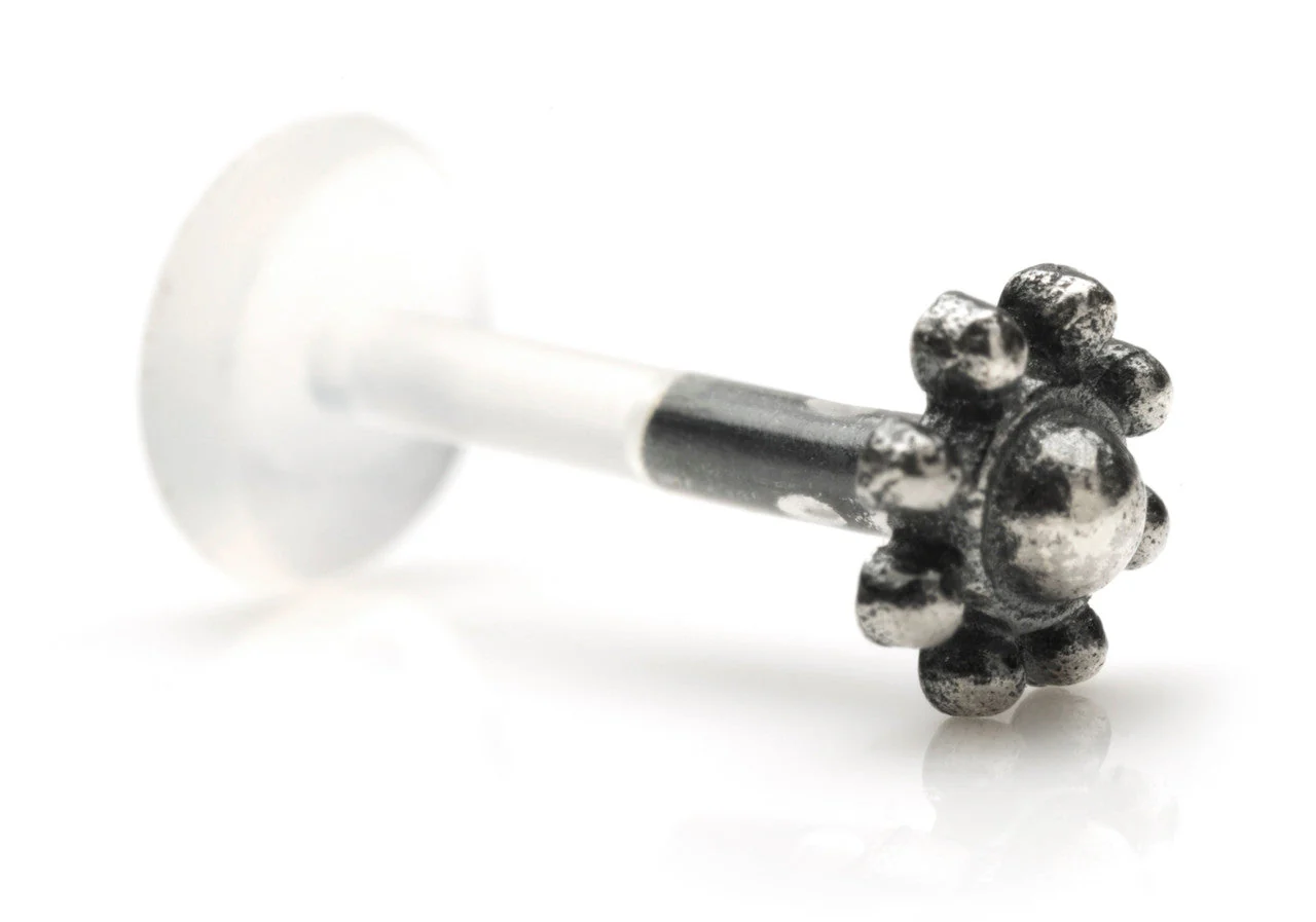 1x Silver & Plastic Labret - SVLAB14