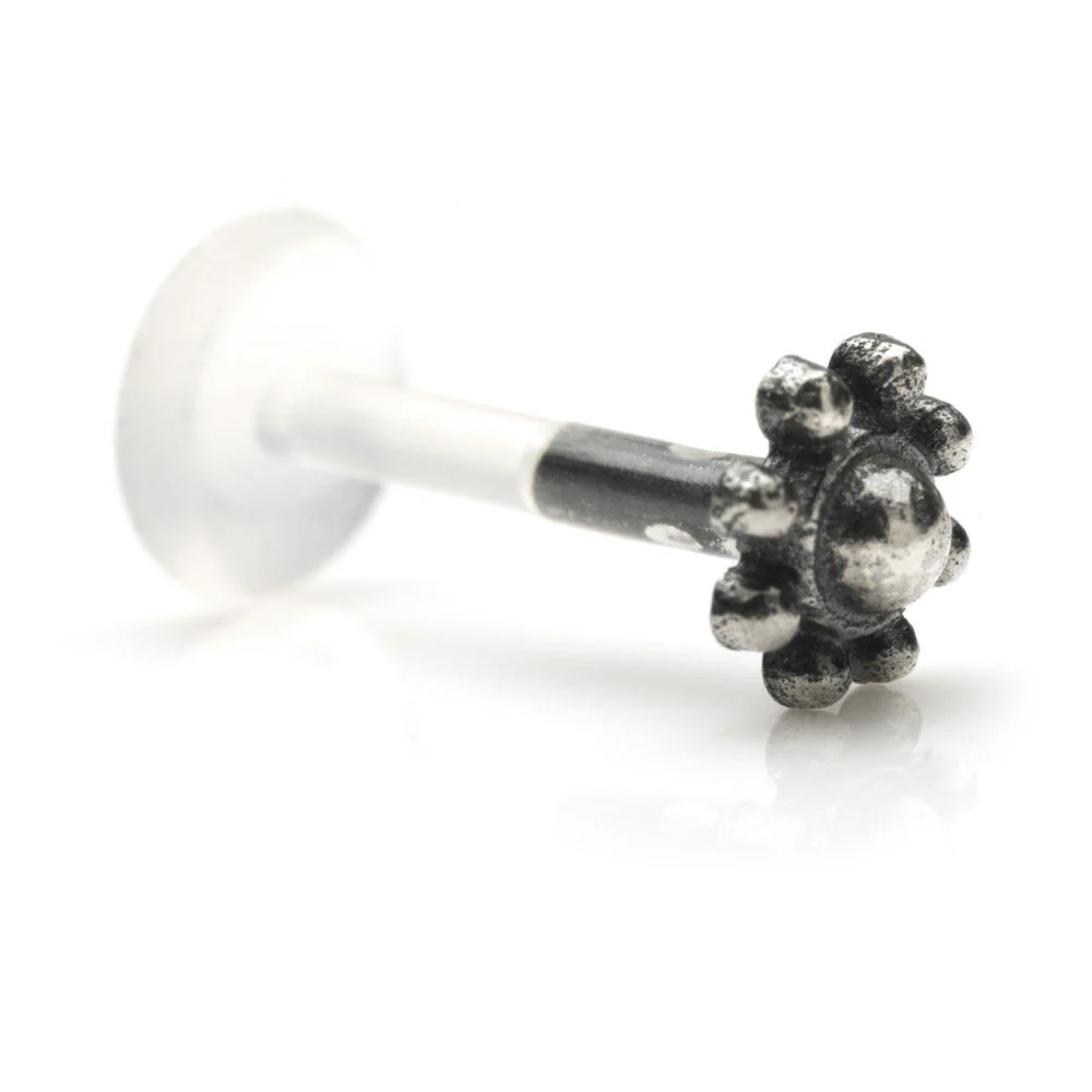 1x Silver & Plastic Labret - SVLAB6