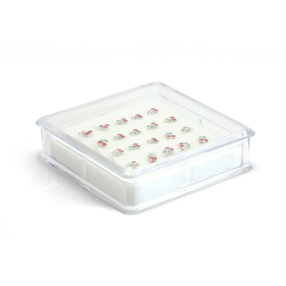 20x Silver Cherry Straight Ball Back - in Box - Image 2