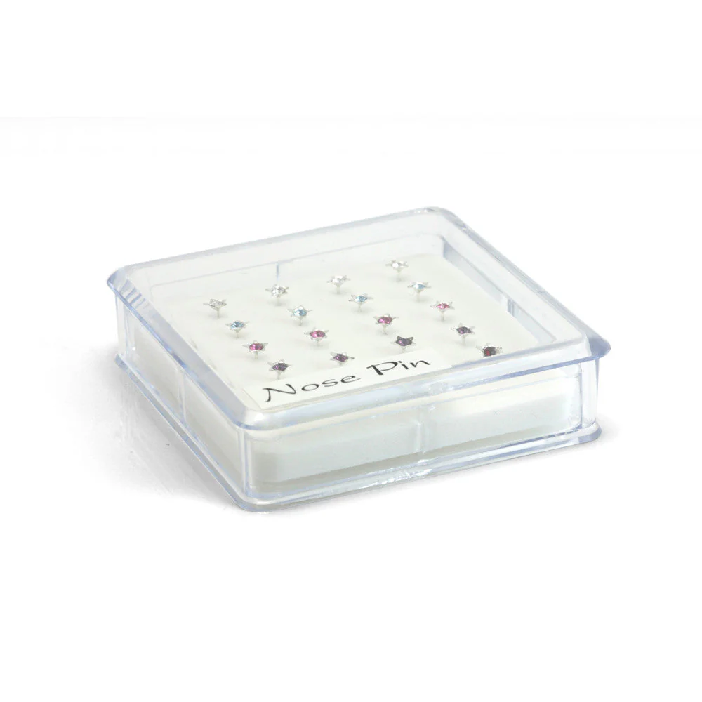 20x Silver Gem Stars - in Box - Image 3