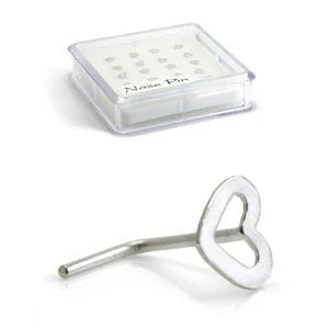 20x Silver Heart Bent Back - in Box