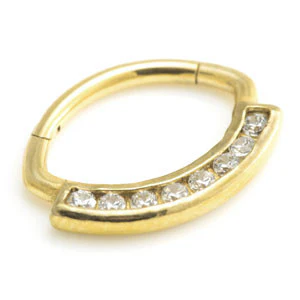 24K Yellow Gold PVD Daith Ring - GDDAITH1