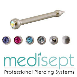 3x Titanium Plain Ball Medisept Nose Stud