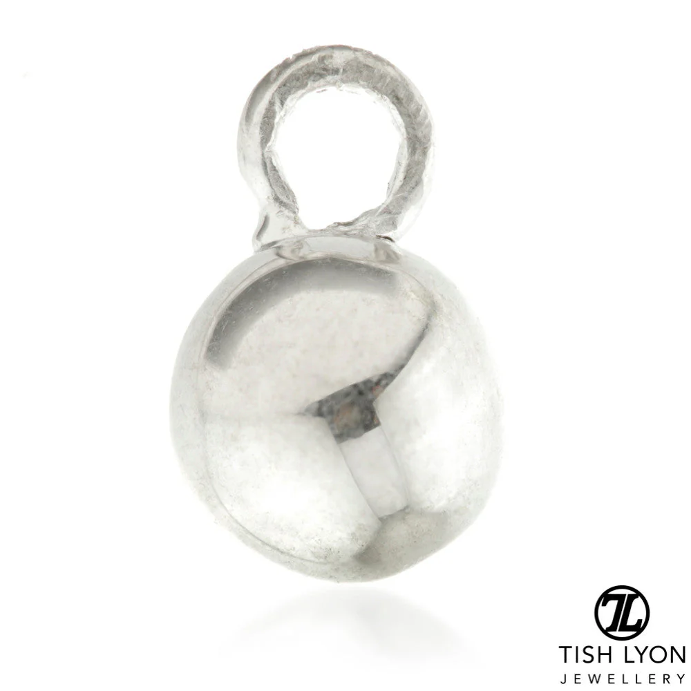9 Carat Solid Gold Ball Hoop Charm for Hinge Segment Ring