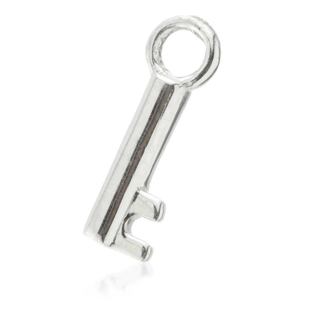 9 Carat Solid Gold Key Hoop Charm for Hinge Segment Ring