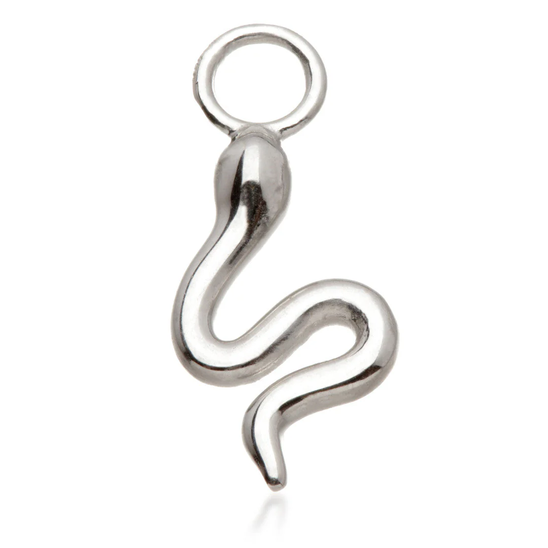 9 Carat Solid Gold Snake Hoop Charm for Hinge Segment Ring - Image 2