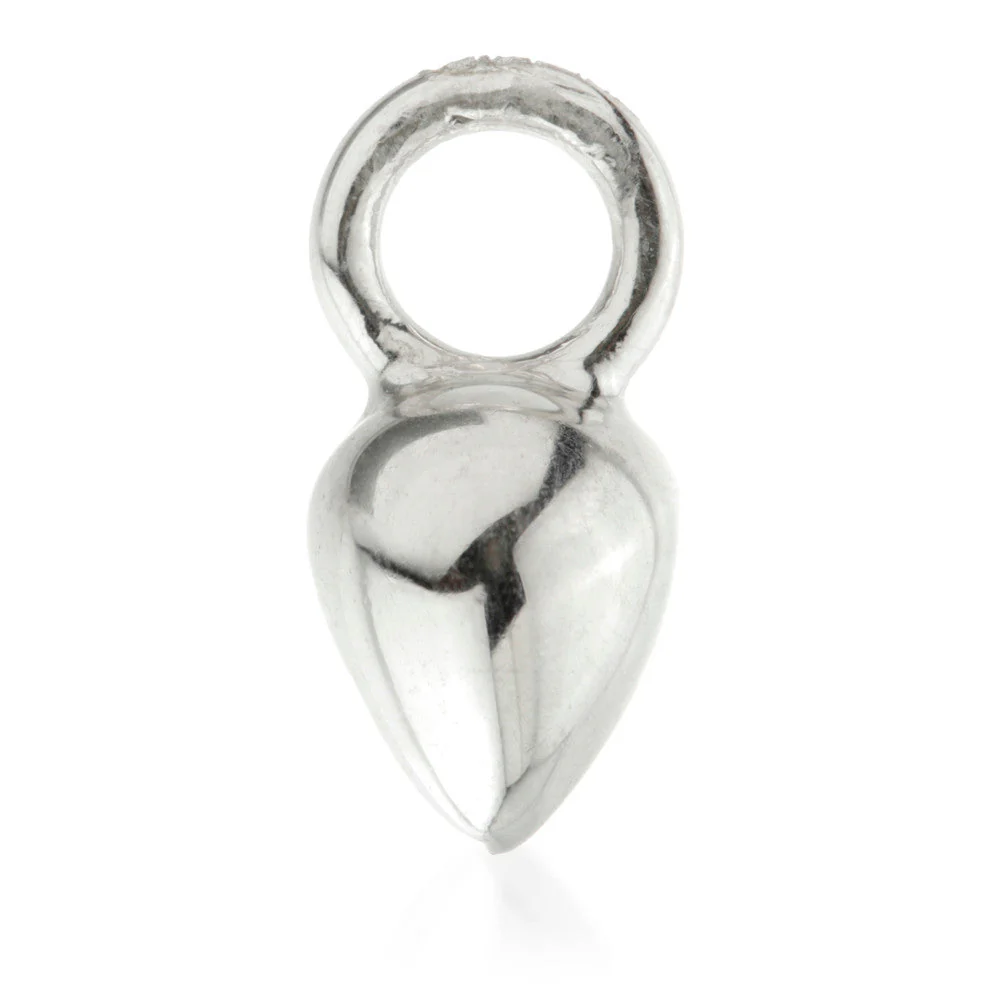 9 Carat Solid Gold Tear Drop Hoop Charm for Hinge Segment Ring