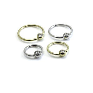 9ct Gold Gem BCR - 1.6mm