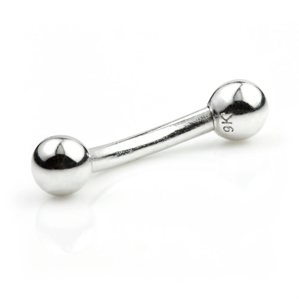 9ct White Gold Micro Banana