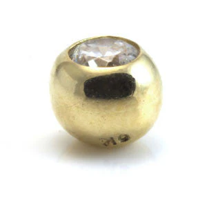 9ct Yellow Gold Micro Gem Ball