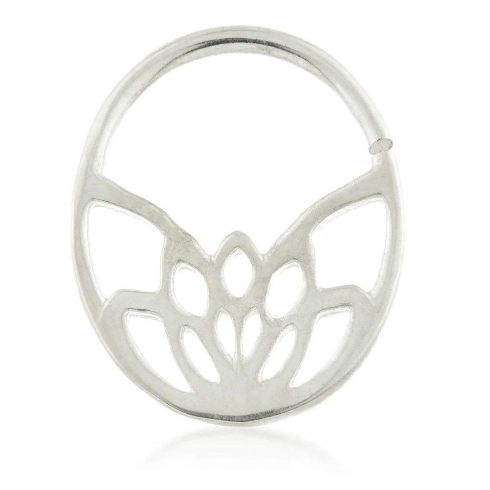 Art Deco Flower Silver Open Ring - Image 2