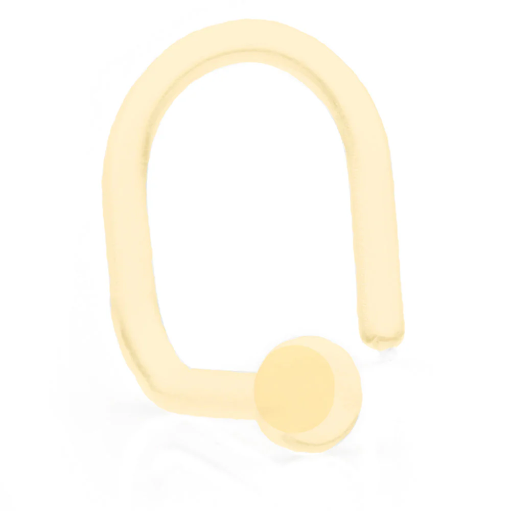 Bioflex Plain Flat Disk Retainer Nose Stud - Image 2