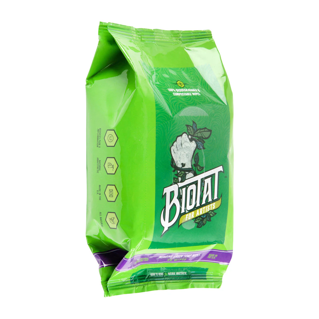 Biotat Green Soap Wipes Pack 40 - Image 2