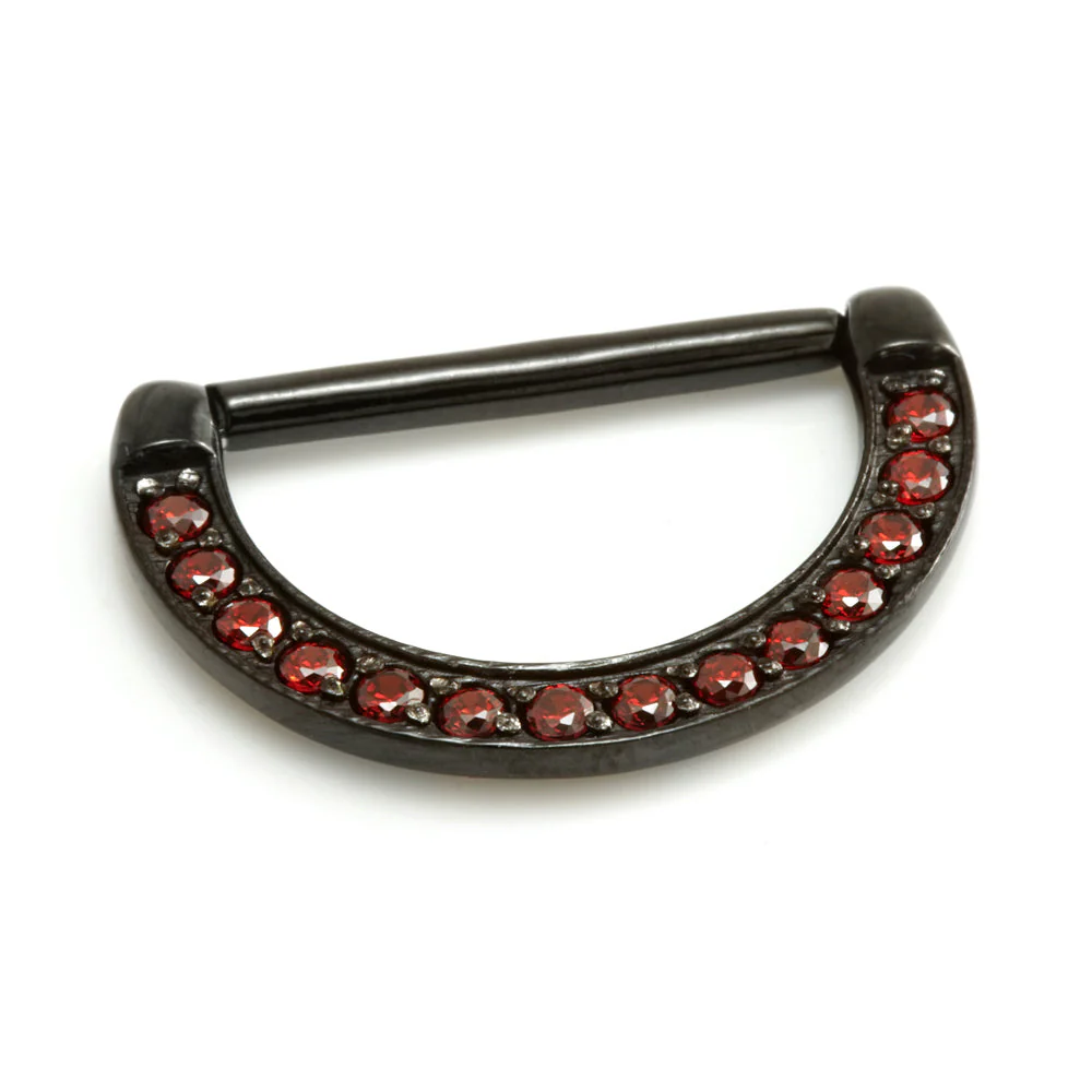 Black PVD Pave Gem Nipple Clicker - Image 3
