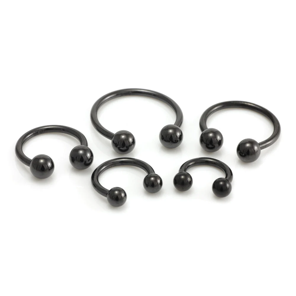 Black Steel Circular Barbell
