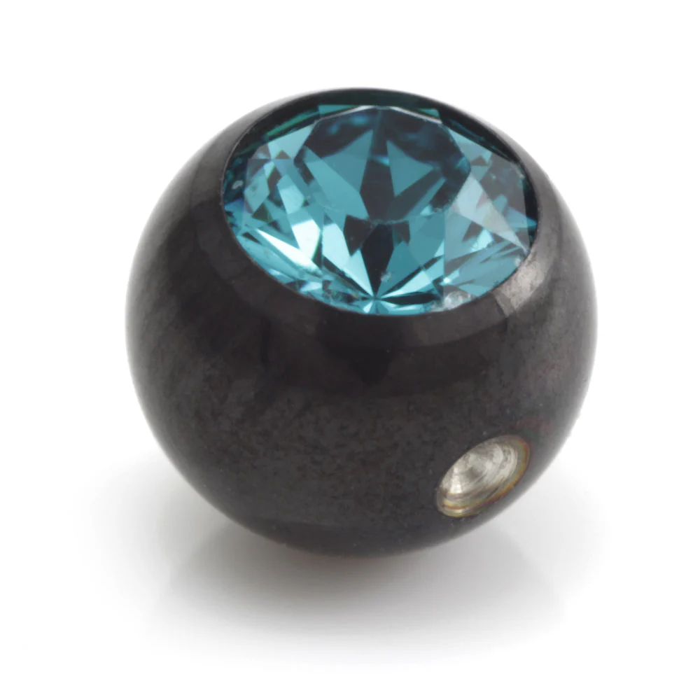 Black Steel Dimp Gem Ball - Image 10