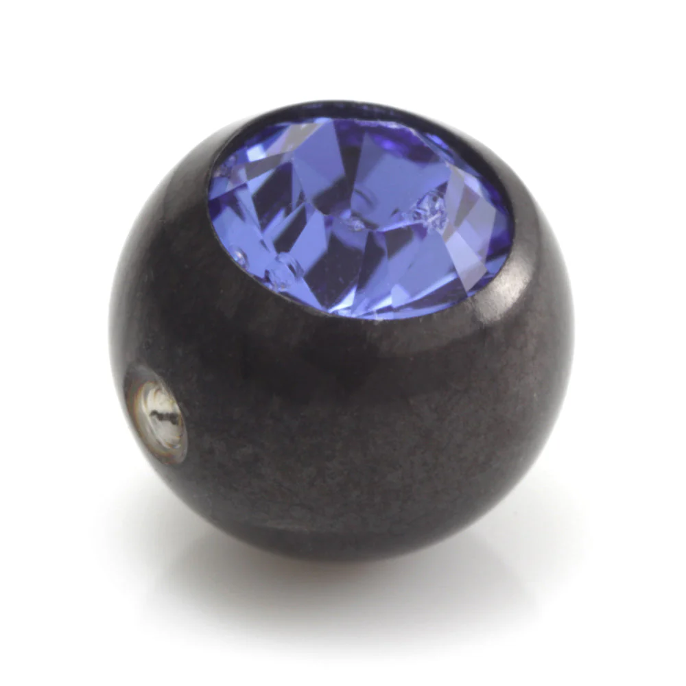 Black Steel Dimp Gem Ball - Image 2