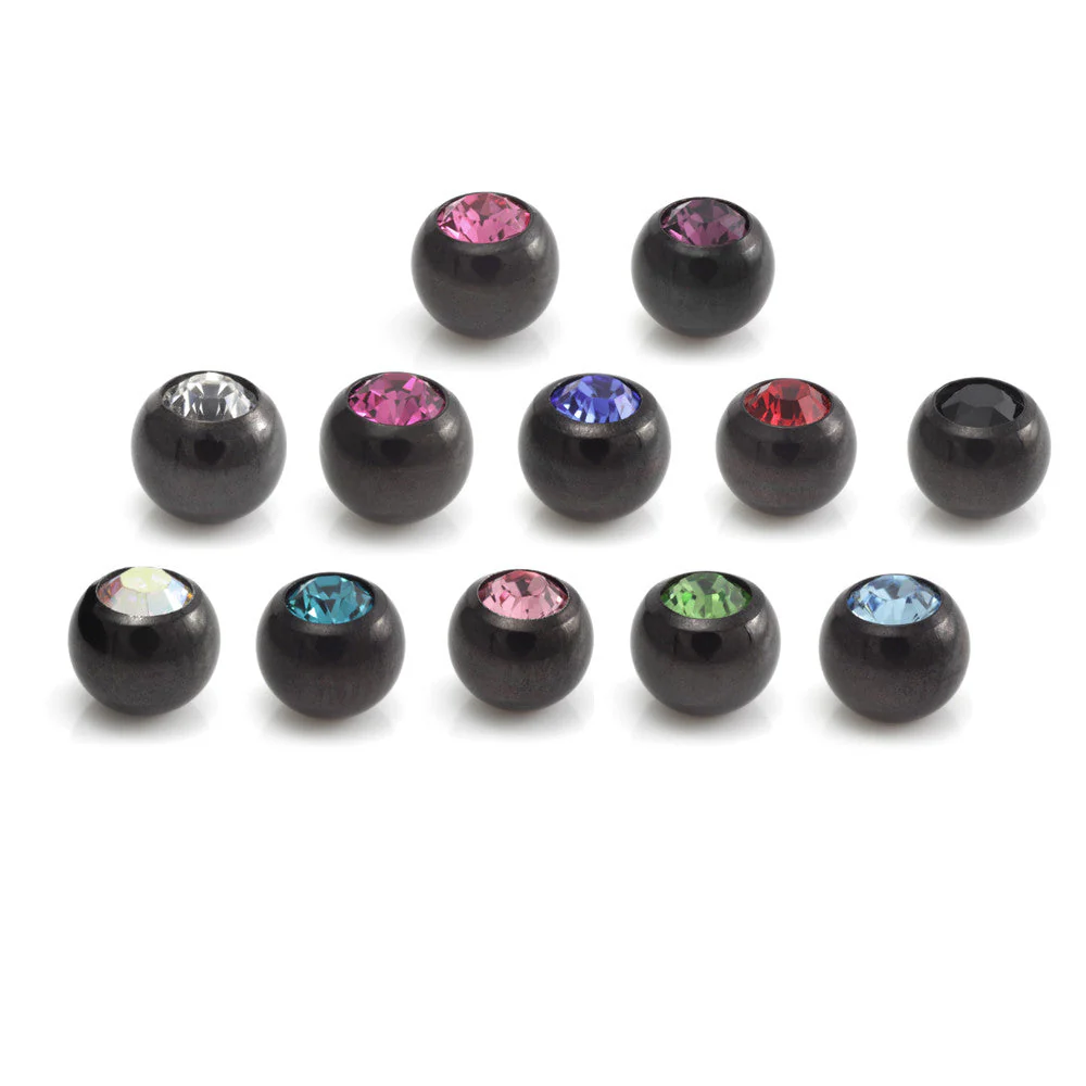 Black Steel Gem Ball -1.2mm