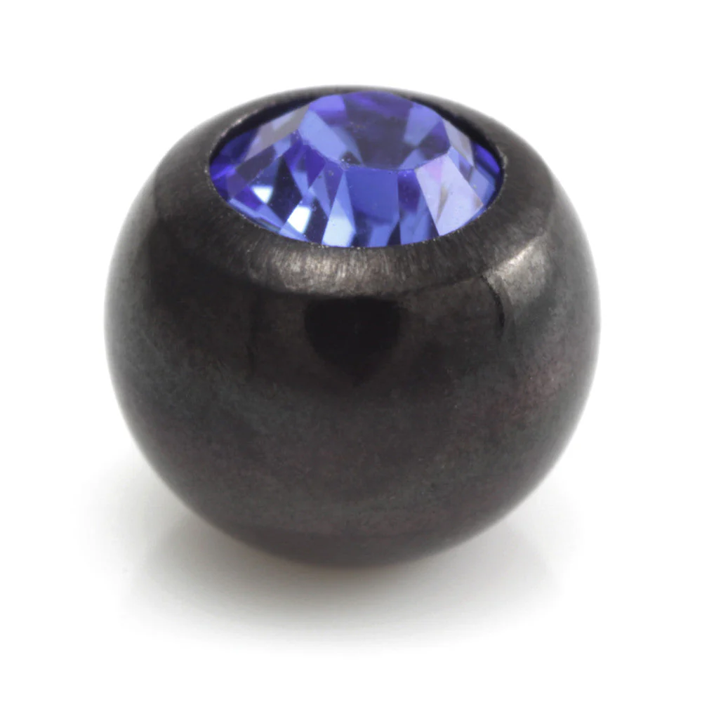 Black Steel Gem Ball -1.2mm - Image 2