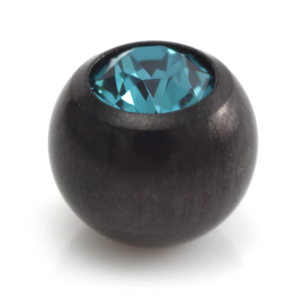 Black Steel Gem Ball -1.2mm - Image 3