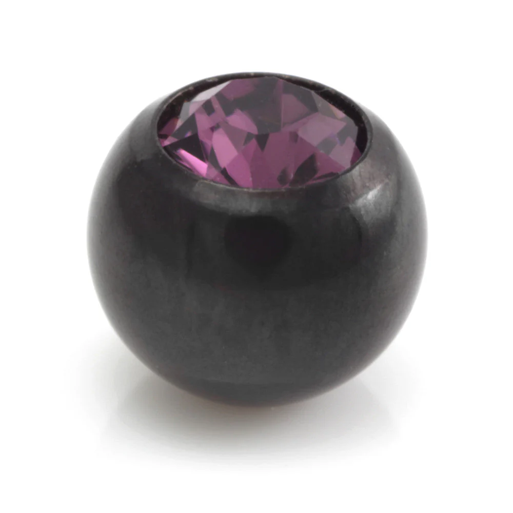 Black Steel Gem Ball -1.2mm - Image 5