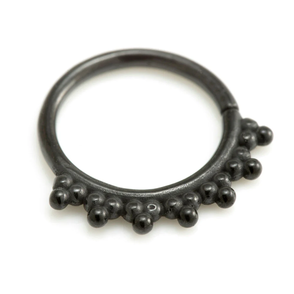 Black Steel Seamless Septum / Ear Ring 6