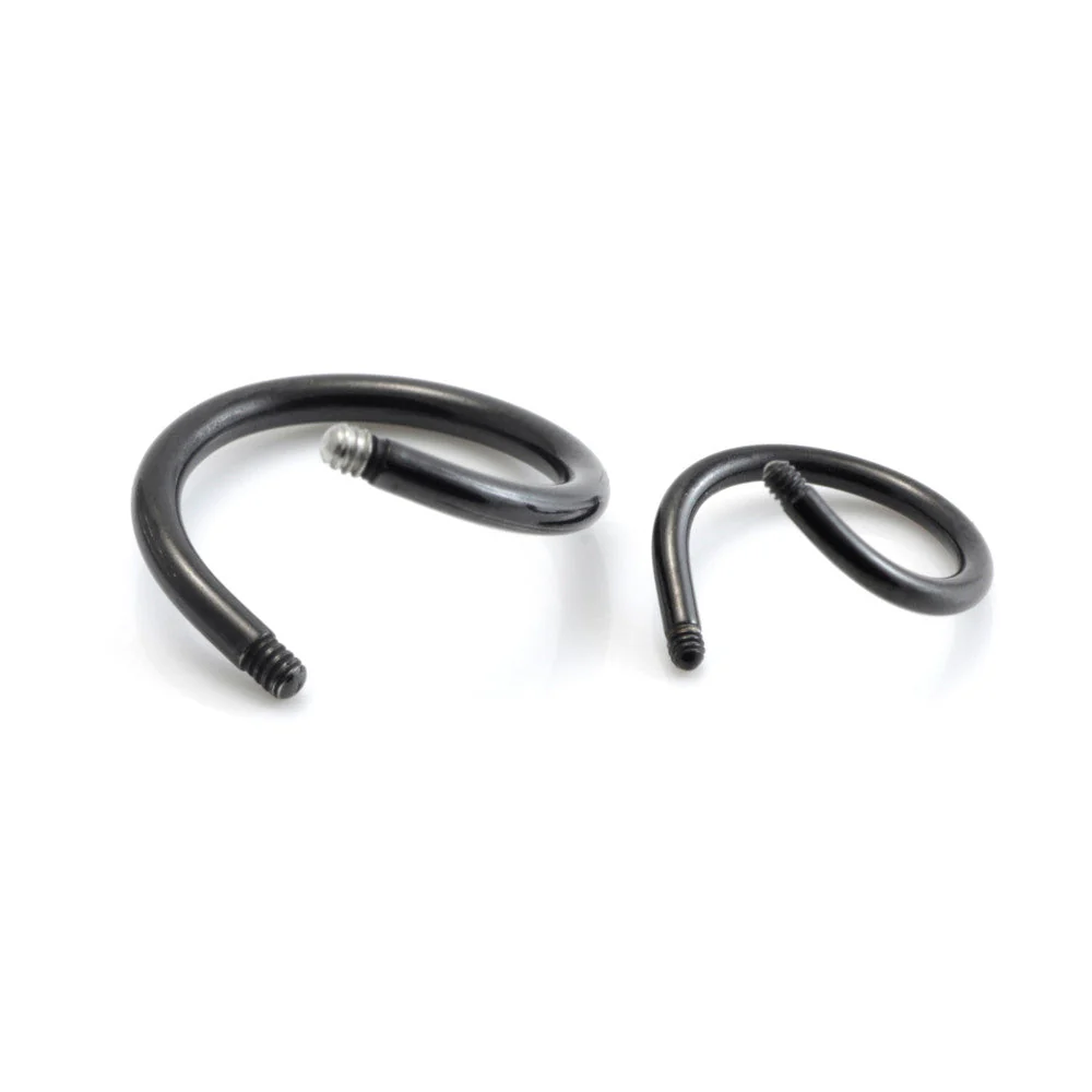 Black Steel Spiral Stem -1.2mm-10mm
