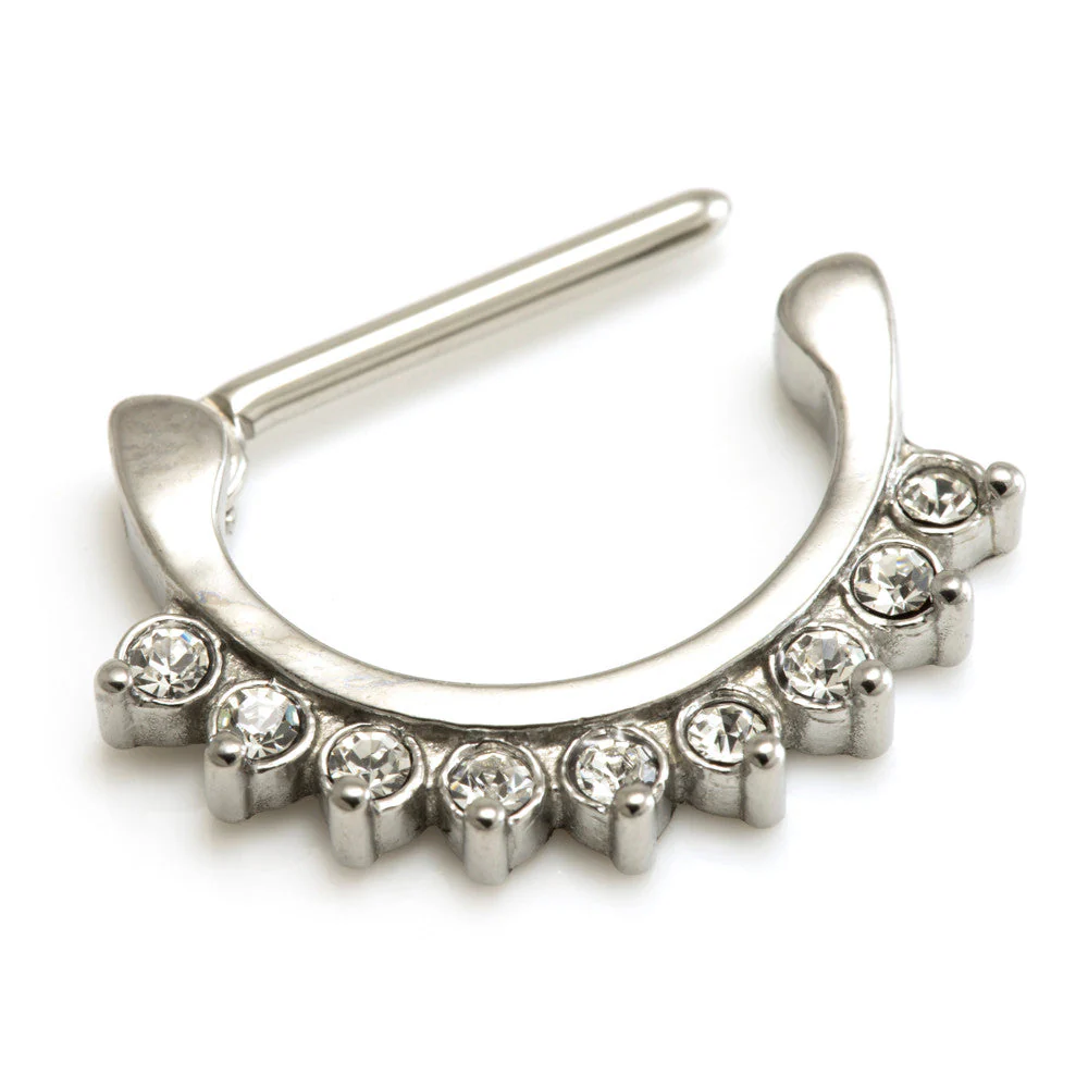 Cast Steel Gems Nipple Clicker - NCLIP4-16-CR