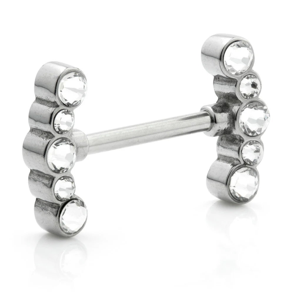 Cast Steel Graduated Gem Nipple Bar