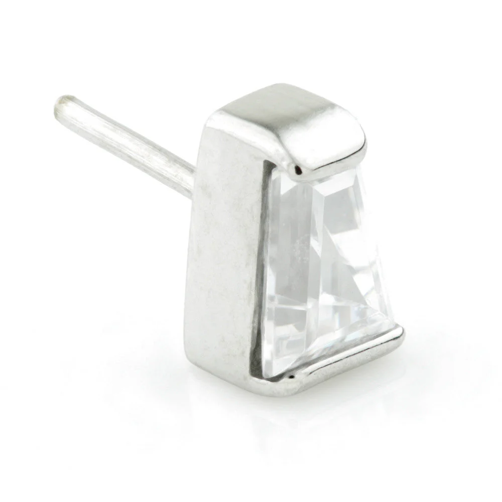 Cobalt Chrome Tapered Baguette Threadless Gem Attachment