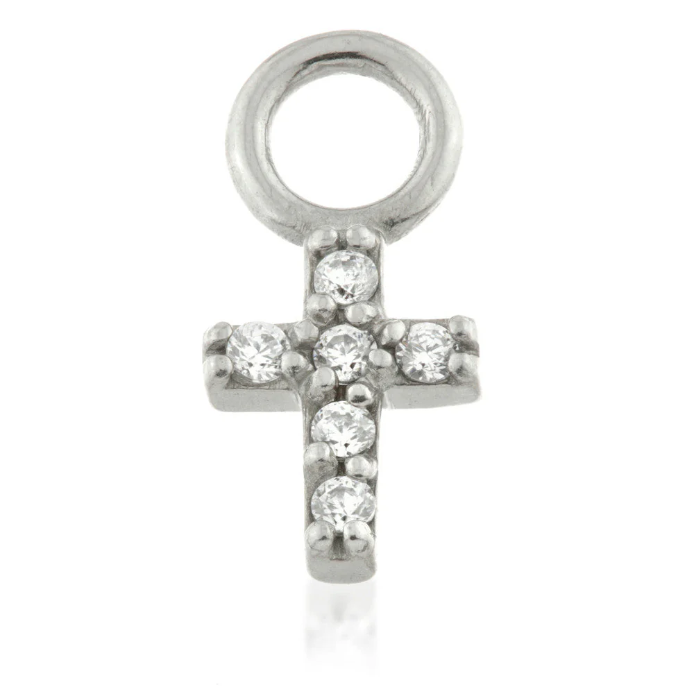 Crystal Cross Charm for Hinge Segment Ring