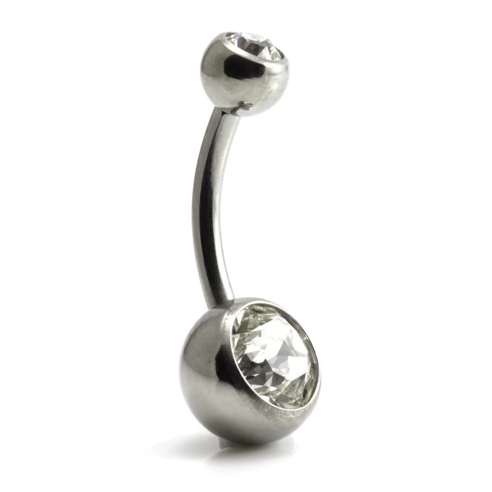 Discounted Titanium External Thread Jewelled Navel - Image 2