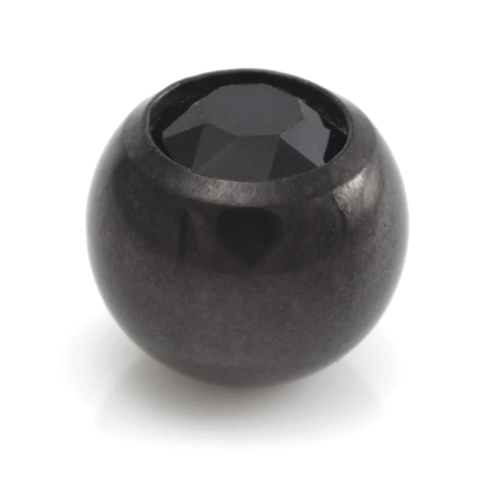 Evil Black Titanium External Thread Gem Ball - Image 6