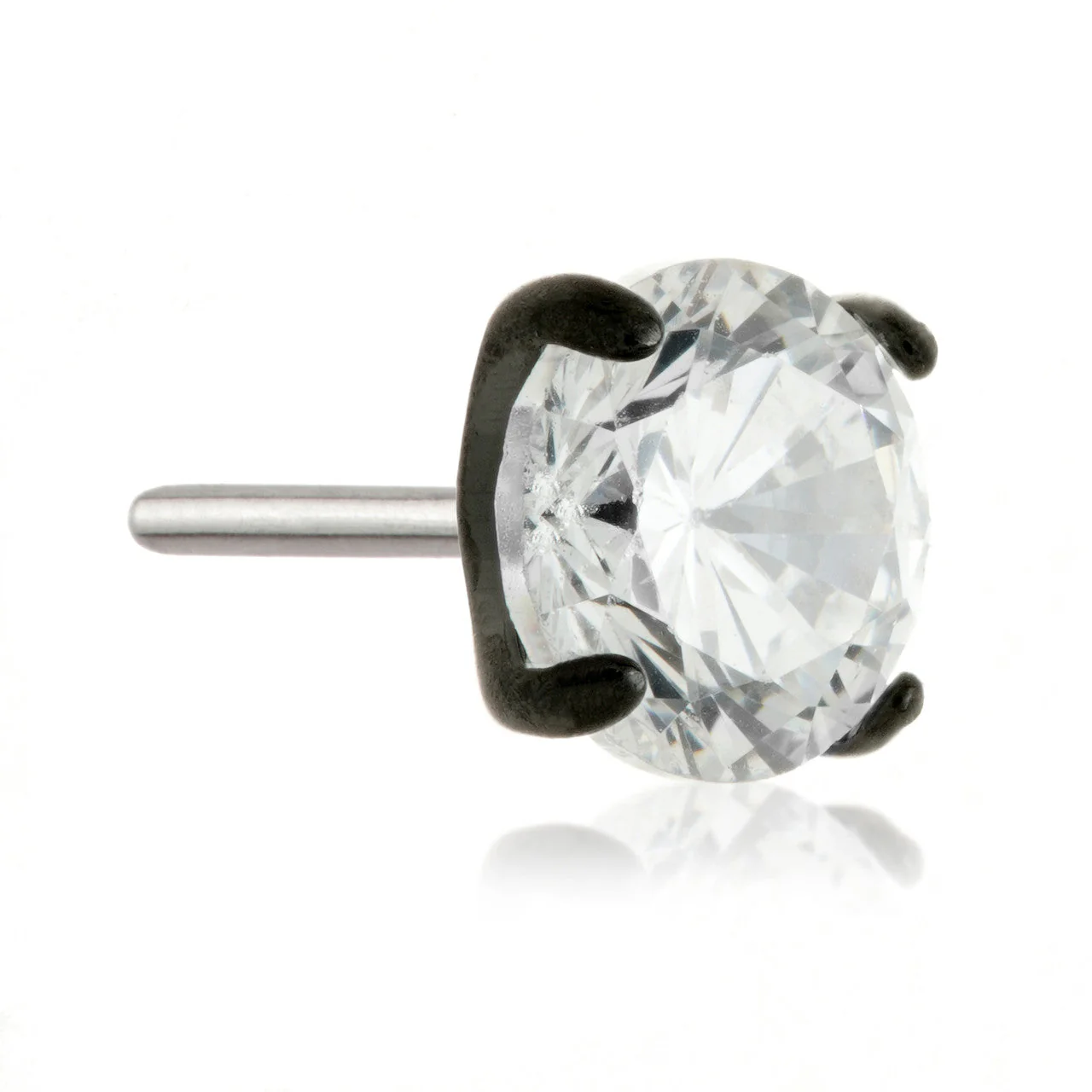 Evil Black Titanium Threadless Prong Set Gem-3-CR Attachment