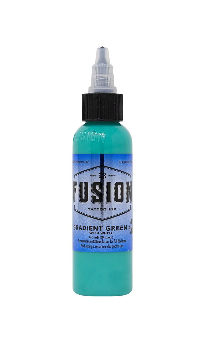 Fusion Ink Gradient Green With White #2 - 1oz