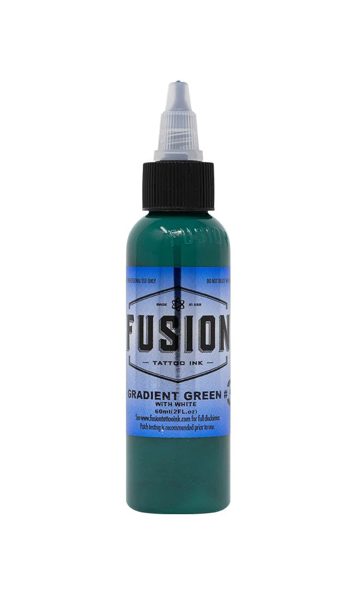 Fusion Ink Gradient Green With White #3 - 1oz