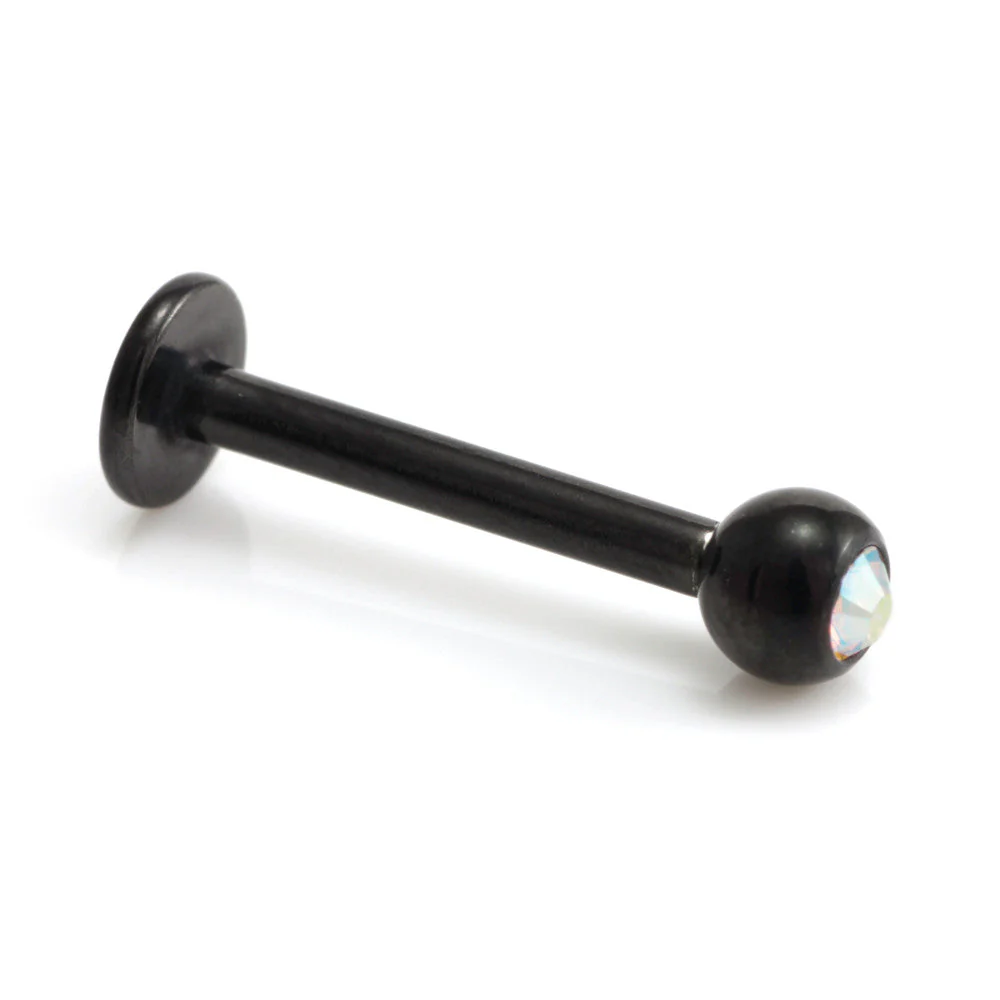 Injecto Black Micro Gem Labret 1.2mm-1