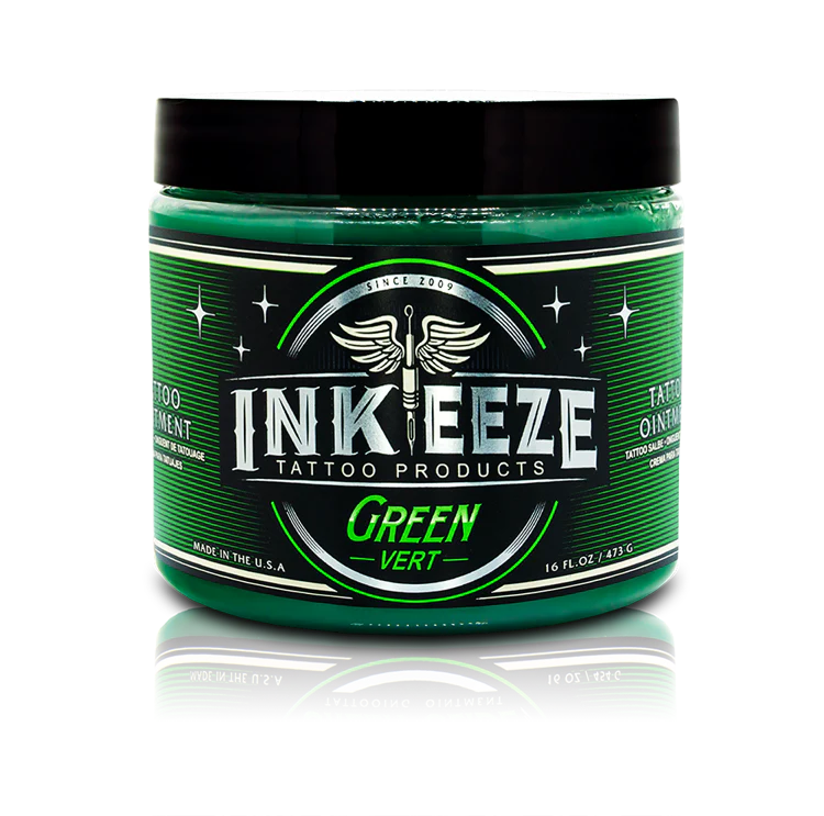 INK-EEZE Green Glide Tattoo Ointment - 16oz