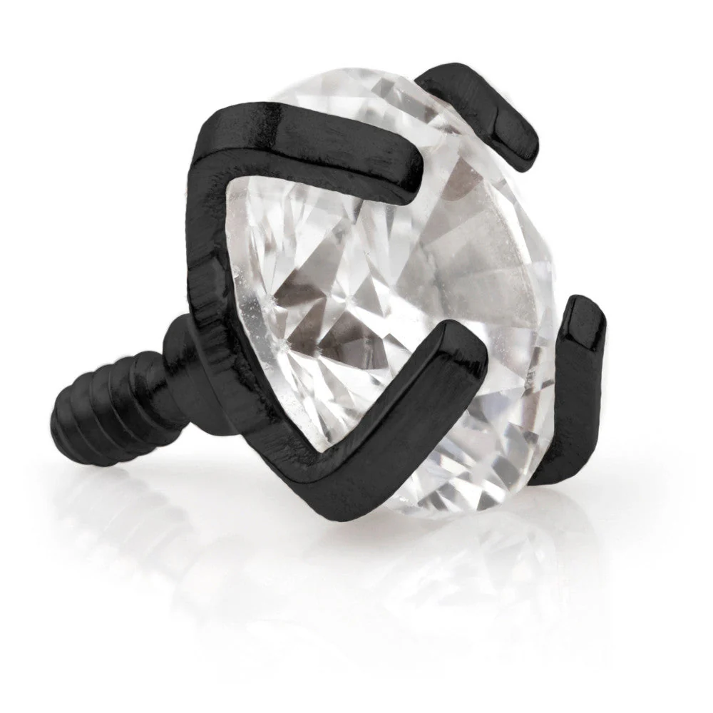 Internal Micro Prong Set Black Steel Gem