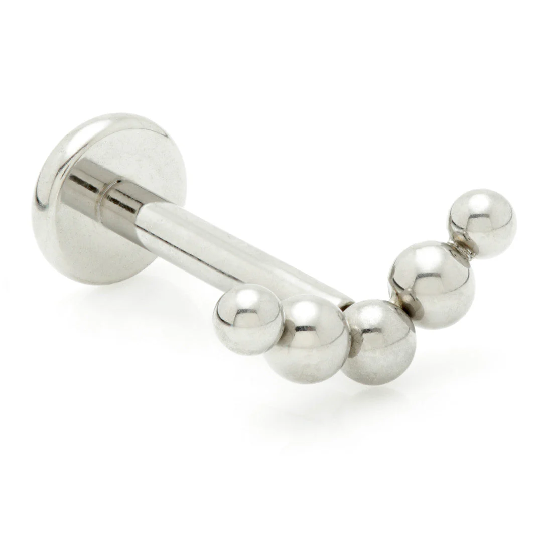 Internal Ti Curved 5 Bead Labret
