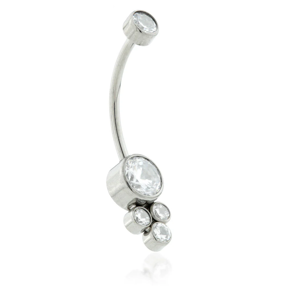Internal Ti Jewelled Quad Disk Navel