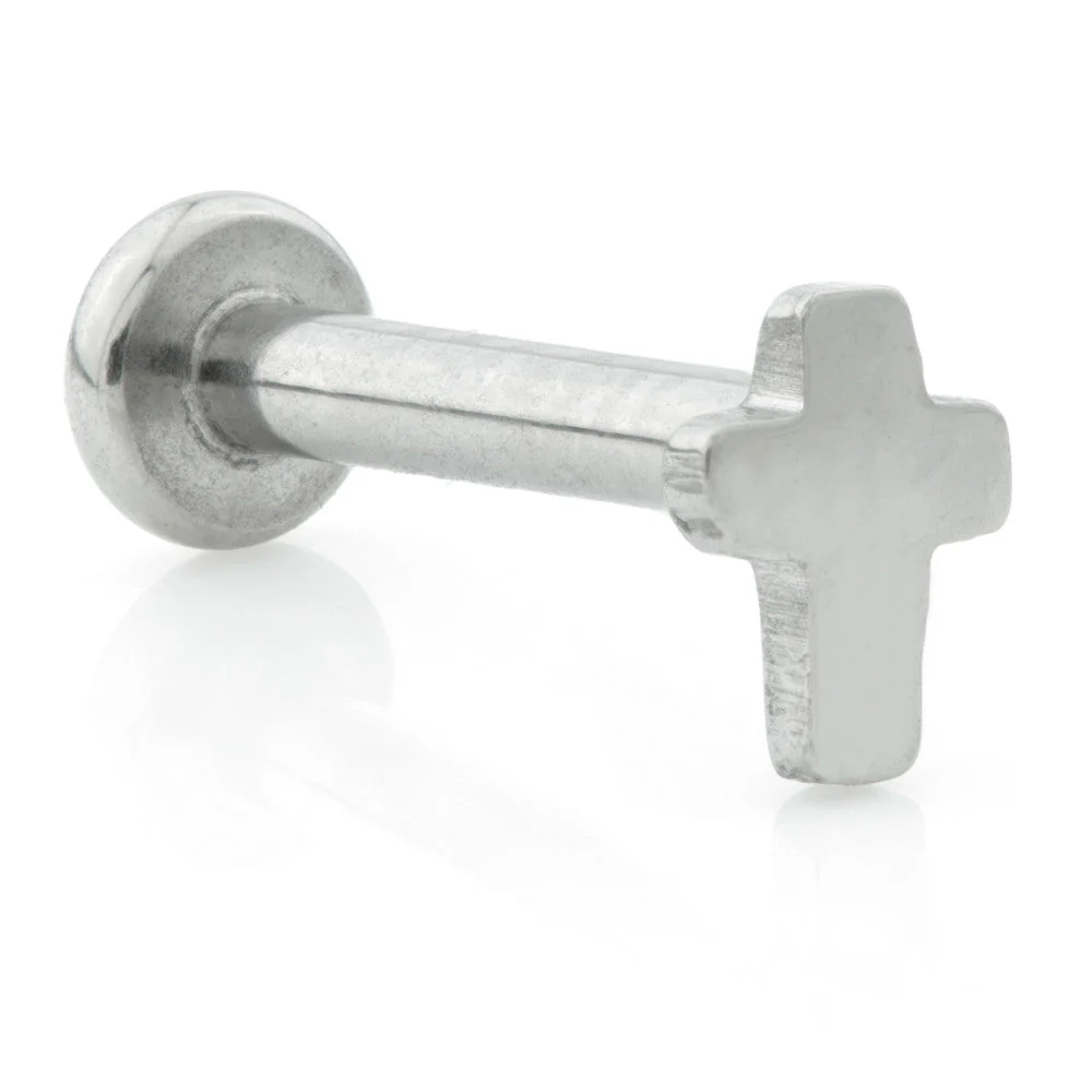 Internal Ti Micro Small Base Labret with Cross Attachment (1.2mm)