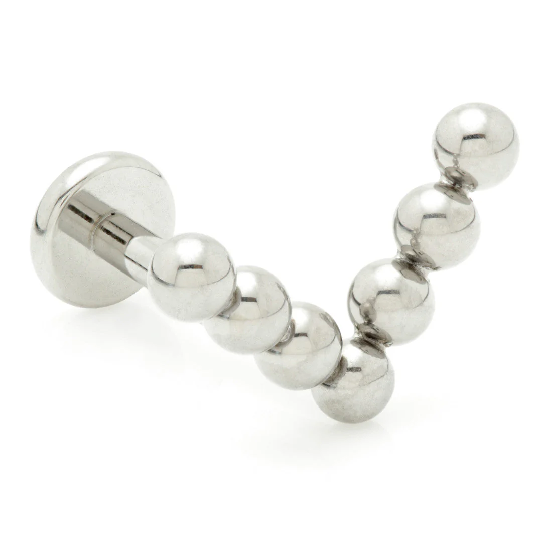Internal Ti V-Shaped Beaded Labret