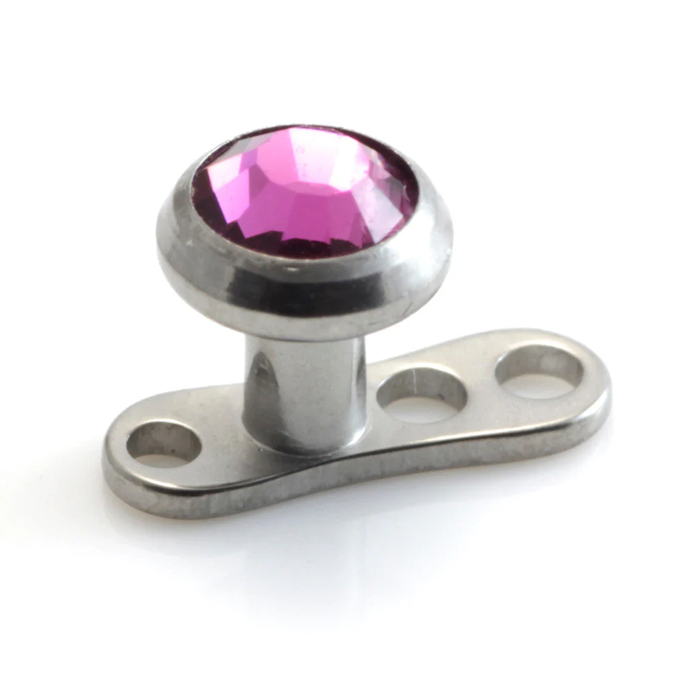 Jewel Disk on Standard Anchor - 2mm Stem
