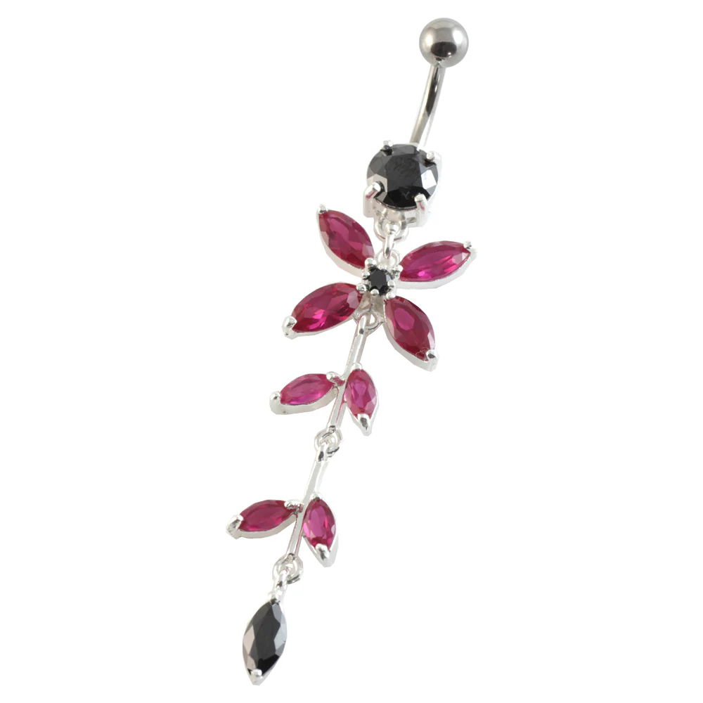 Jewelled Flowers Navel Curved Bar - Image 5